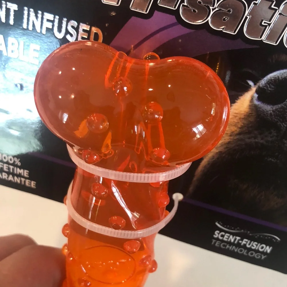 SPOT Peanut Butter Orange Dog Toy